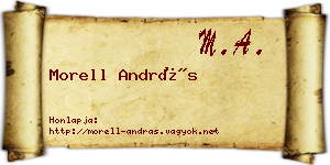 Morell András névjegykártya