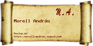 Morell András névjegykártya