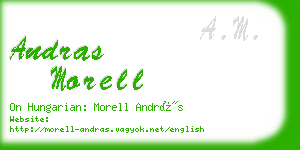 andras morell business card
